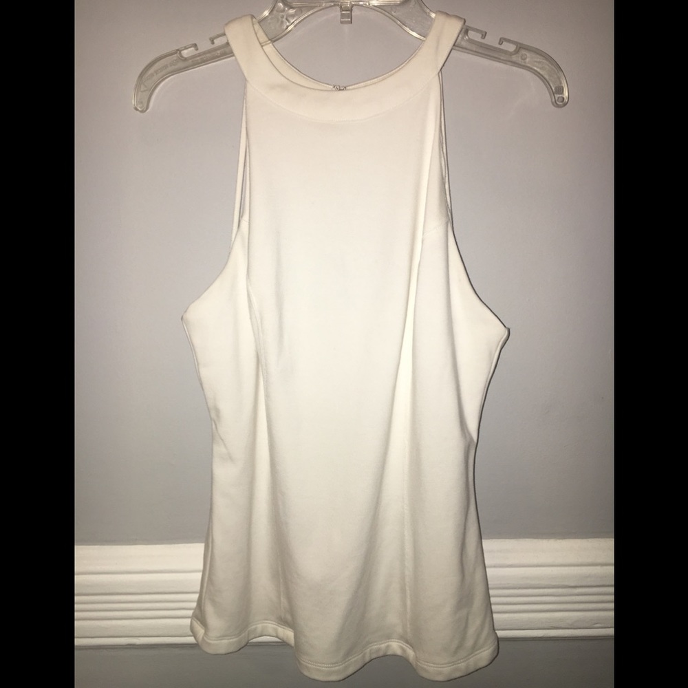 Bebe EUC XS white halter top